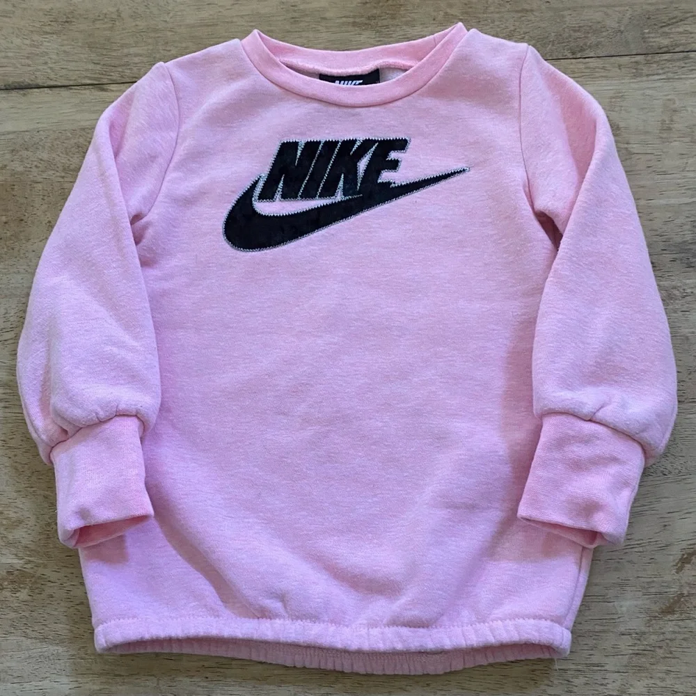 Nike Toddler Sz 2T‎ Pink Heather Velour Logo Sweatshirt